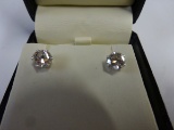 DIAMOND METAL SCREWBACK STUD EARRINGS,