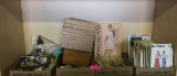 LARGE COLLECTION OF SEWING ITEMS INCLUDING VINTAGE PATTERNS, AND NOTIONS