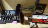 LARGE ASSORTMENT OF FLATWARE AND KNIVES