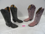 TWO PAIRS FANCY COWBOY BOOTS