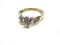 LADIES 10KT YELLOW GOLD AND DIAMOND CLUSTER RING CONTINING 15 DIAMONDS