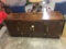 OAK CAMPAIGN STYLE 4 DOOR CREDENZA