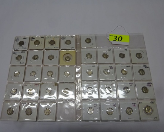 LOT OF SILVER DIMES: