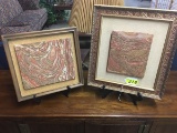 PAIR OF FRAMED PIECES OF KANAB SANDSTONE,