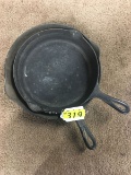 (2) CAST IRON SKILLETS - 12