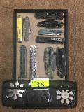 (10) FOLDING KNIVES, T