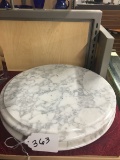 (2)  ROUND MARBLE PASTERY BOARDS