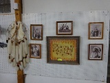 U.S. MAP OF NATIVE AMERICAN TERRITORIES, (5) FRAMED PHOTOS OF NATIVE AMERICANS & DREAM CATCHER