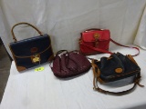 (4) PURSES: (3) DOONEY & BOURKE; (1) BRAZILIAN MADE LEATHER PURSE