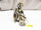 CHINESE PEWTER AND BRASS FIGURE