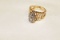 14KT YELLOW GOLD & DIAMOND RING