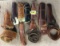 LOT ASSORTED LEATHER COWBOY STYLE HOLSTERS & BELTS: