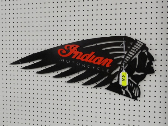 INDIAN MOTORCYCLE METAL SIGN, REPRODUCTION