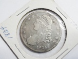 1834 CAPPED BUST HALF DOLLAR, VF CONDITION