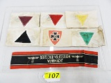 GERMAN WWII ARMBANDS:  7 ARM BANDS