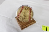 VINTAGE SIGNED BASEBALL 1941 CUB MINOR LEAGUE CHAMPS 16-0 ON THE TOP