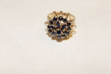 18 KT YELLOW GOLD AND SAPPHIRE RING
