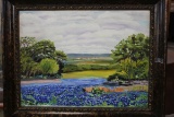 OIL ON CANVAS BLUEBONNET SCENE, UNSIGNED