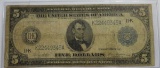 1913 $5 FEDERAL RESERVE NOTE, WHITE/MELLON SIGNATURES