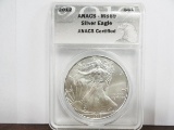 ANACS GRADED MS-69 2012 SILVER AMERICAN EAGLE .999 FINE SILVER COIN