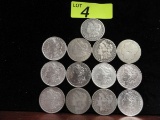 (13) MIXED DATE MORGAN SILVER DOLLARS: