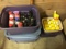 (5) BINS OF ASSORTED MOTOR OIL, TRANSMISSION FLUID,