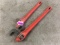 2 RIGID PIPE WRENCHES (90°): (1) 18