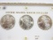 (3) MORGAN SILVER DOLLARS ENCAPSULATED IN DISPLAY, BU CONDITION -