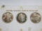 (3) MORGAN SILVER DOLLARS ENCAPSULATED IN DISPLAY, BU CONDITION -