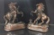 PAIR OF BRONZE TONE HORSE FIGURES