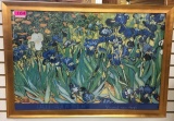 FRAMED PRINT IRIS GARDENS, VINCENT VAN GOGH