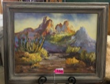 OIL ON CANVAS-DESERT LANDSCAPE BY BOGLE