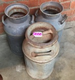 (3) ANTIQUE MILK CANS