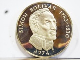 1974 REPUBLICA DE PANAMA SIMON BOLIVAR 20 BALBOAS .