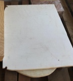 3 PIECES MARBLE SLAB (WHITE) & ASSORTED WOOD PIECES