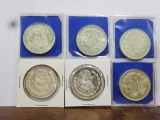 (6) SILVER MEXICO COINS: