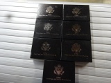 (7) UNITED STATES MINT PREMIER SILVER PROOF SETS - 1992-1998