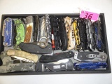 LOT OF FOLDING KNIVES: (20) ASSORTED FOLDING KNIVES INCLUDING SOG, KOBALT