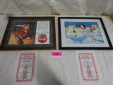 (2) CHRISTMAS COCA COLA FRAMED PRINTS, LIMITED EDITION WITH COA