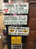 (4) PORCELAIN LEASE & PIPELINE SIGNS: