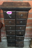 14 DRAWER APOTHERACY STYLE WOOD CABINET