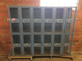 BANK OF 12 LOCKER ROOM LOCKERS