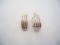 14KT WHITE GOLD AND DIAMOND EARRINGS (POST ON ONE IS MISSING)