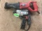 2 POWER TOOLS: (1) SKIL RECIPROCATING SAW; (1) PORTER CABLE 3/8