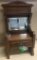 SMALL DRESSER, MIRRORED CABINET WITH DRAWER