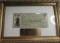 FRAMED STATE OF TEXAS CONFEDERATE STATES $5 ISSUED TO GOVERNMENT LUBBOCK