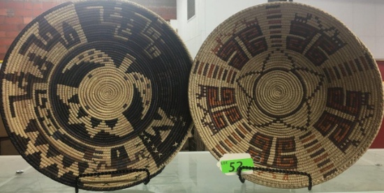 PAIR OF IMPORTED WOVEN COIL BASKETS