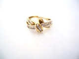 10KT YELLOW GOLD LADIES DIAMOND FASHION RING