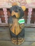 CARVED STANDING BEAR