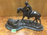 FREDERIC REMINGTON BRONZE RECAST, 